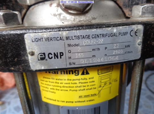 ขายWater Pump - ปั๊มน้ำแนวตั้ง CNP รุ่น CDLF2-22 ไฟ220v 3hp ขายWater Pump - ปั๊มน้ำแนวตั้ง CNP รุ่น CDLF2-22 ไฟ220v 3hp