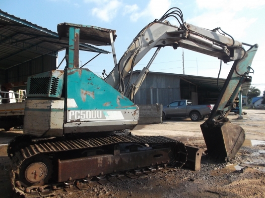 ขายรถแบคโฮ KOMATSU PC 50UU-1 สภาพพร้อมใช้ เก่าใน เครื่องดีสามสูบ เอวดี ปั้มดี เฟืองดี