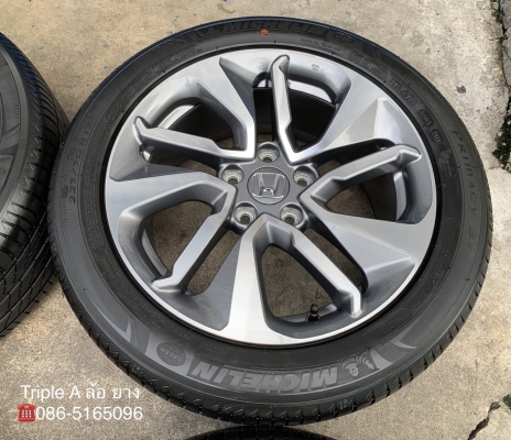 ล้อแม็กป้ายแดง Honda Accord G10 2019 ขอบ 17 รุ่นใหม่ล่าสุด พร้อมยางป้ายแดง 225-50-17 Michelin ปี 19 สวยกริ๊บ