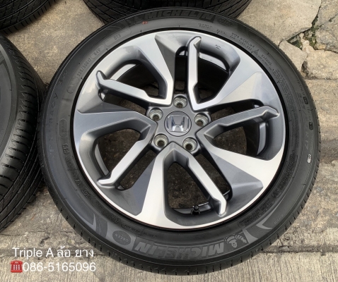 ล้อแม็กป้ายแดง Honda Accord G10 2019 ขอบ 17 รุ่นใหม่ล่าสุด พร้อมยางป้ายแดง 225-50-17 Michelin ปี 19 สวยกริ๊บ