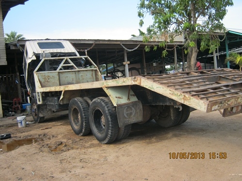 ขายรถบรรทุกสิบล้อท้ายลาด มิซูบิชิFN517M-TB เครื่อง 6D 16 แน่นมากๆๆ 195 แรงม้า
