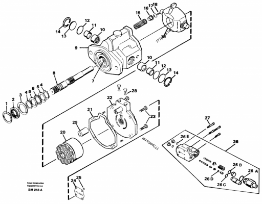 Spare part VOE 6211198 Thrust Bearing (Volvo)