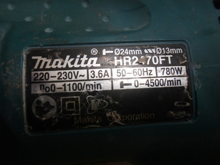สว่านโรตารี่3ระบบ Makita รุ่นHR2470FT สภาพดี พร้อมใช้งาน สว่านโรตารี่3ระบบ Makita รุ่นHR2470FT สภาพดี พร้อมใช้งาน