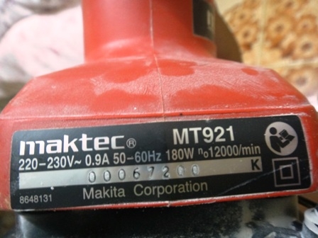 เครื่ื่องขัดกระดาษทรายแบบสั่นMaktecรุ่นMT921สภาพใหม่ ถูกๆ เครื่ื่องขัดกระดาษทรายแบบสั่นMaktecรุ่นMT921สภาพใหม่ ถูกๆ