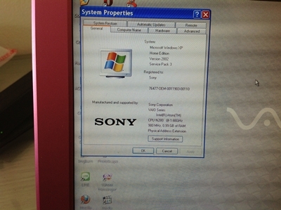 ขาย netbook sony vaio pcg 4t4p