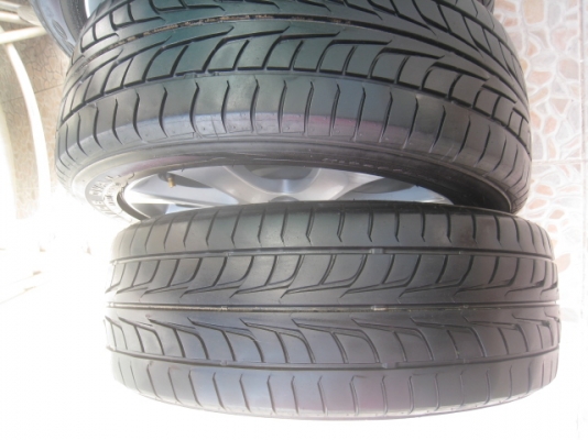 ขายล้อแม็ก Mazda2 15"x6" et45 4รู100  +ยาง ปี 10 (081-3747940)