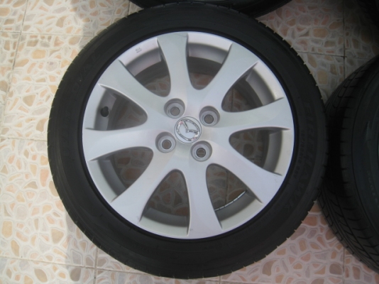 ขายล้อแม็ก Mazda2 15"x6" et45 4รู100  +ยาง ปี 10 (081-3747940)