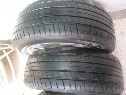 ขายล้อแม็ก Mazda2 15"x6" et45 4รู100  +ยาง ปี 10 (081-3747940)