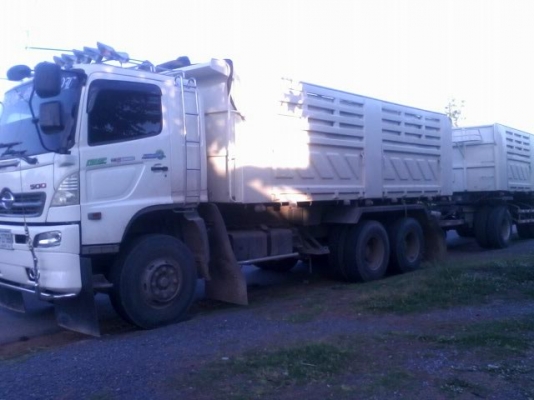 รถบรรทุกพ่วงแม่-ลูก ยี่ห้อ HINO 380 แรงม้า