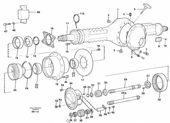 Spare part VOE 11102300 Sun Gear (Volvo)