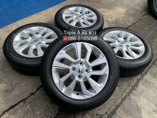ล้อแม็กป้ายแดง Honda New Jazz ตัวรองท็อป ขอบ 15 พร้อมยางป้ายแดง 175-65-15 GoodYear  ปี 19 สวยกริ๊บ