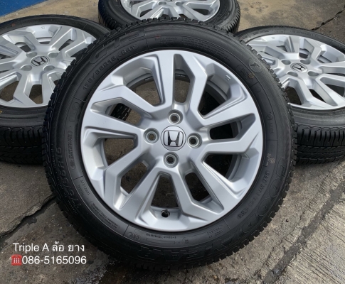 ล้อแม็กป้ายแดง Honda New Jazz ตัวรองท็อป ขอบ 15 พร้อมยางป้ายแดง 175-65-15 GoodYear  ปี 19 สวยกริ๊บ