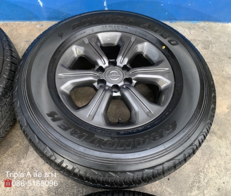 ล้อแม็ก 6รู114 Nissan Navara NP300 ขอบ 16 สีเทากัน พร้อมยางใหม่ป้ายแดง 255-70-16 Dunlop ปี 19 สวยกริ๊บ ล้อแม็ก 6รู114 Nissan Navara NP300 ขอบ 16 สีเทากัน พร้อมยางใหม่ป้ายแดง 255-70-16 Dunlop ปี 19 สวยกริ๊บ