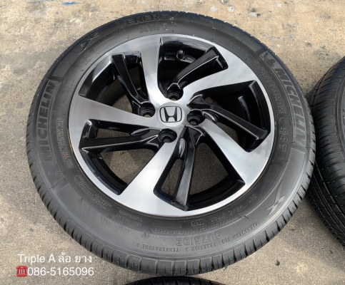 ล้อแม็ก Honda Jazz GK ขอบ 15 สีดำปัดหน้าเงา พร้อมยางน้องๆป้ายแดง 175-65-15 Michelin ปี 18 ล้อแม็ก Honda Jazz GK ขอบ 15 สีดำปัดหน้าเงา พร้อมยางน้องๆป้ายแดง 175-65-15 Michelin ปี 18