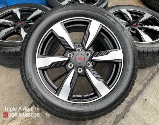ล้อแม็กป้ายแดง Toyota Fortuner TRD ขอบ 20 พร้อมยางป้ายแดงสดๆใหม่ๆ 265-50-20 Dunlop ปี 19 สวยกริ๊บ ใหม่ยกห้าง