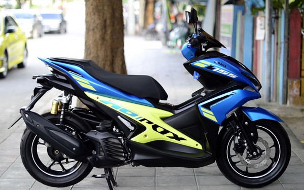 aerox สีฟ้าเขียว สีหายาก รถสวย เครื่องเดิม 48900