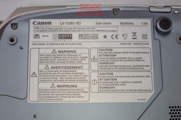 **ลดราคา**LCD โปรเจคเตอร์ CANON รุ่น LV-7280 ความสว่าง 2200 Ansi Lumens ความละเอียด 1024 x 768(XGA) 