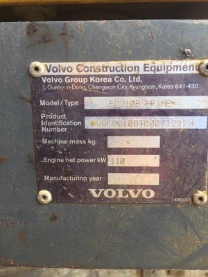 ขาย 895,000 รถแบคโฮ VOLVO EC 210 B PRIME เล่มทะเบียน ไฟฟ้าครบ เครื่องดี ปั้มแรง เอวแน่น ช่วงล่างเต็ม แอร์หนาว รถสวยพร้อมใช้ เอกสารพร้อมโอน รถอยู่ สระแก้ว 090-772-3710 090-772-3708