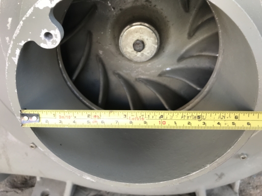 ขายโบลเวอร์ดูด-เป่าอากาศแบบใบเทอร์โบ LDL Turbo Blower 5HP. 380V made inTaiwan สภาพสวย หมุนนิ่ม ให้ลม