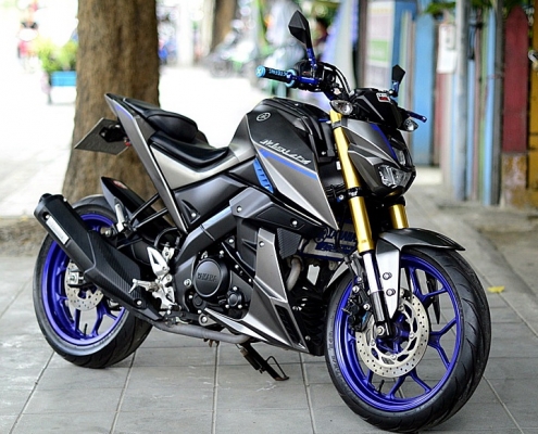 M slaz สีเทาเข้ม โลโก้นู้น เครื่องเดิม แต่งแฮนด์ตามรูป 48900
