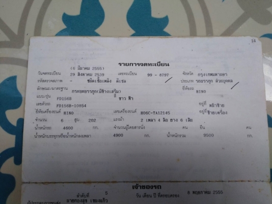 ขายรถบรรทุกหกล้อฮีโน่ ขายรถบรรทุกหกล้อฮีโน่