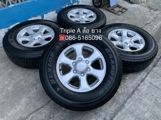 ล้อแม็กป้ายแดง ISUZU D-MAX Blue Power ขอบ 16 พร้อมยางใหม่ป้ายแดง 255-70-16 Dunlop ปี 19 สวยกริ๊บ