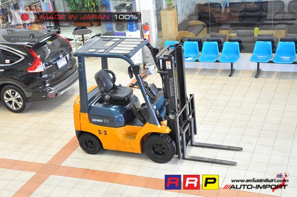 ขายรถโฟล์คลิฟท์มือสอง TOYOTA รุ่น 7FD14-24316 นำเข้าจากประเทศญี่ปุ่น 100\% ไม่เคยใช้งานในไทย