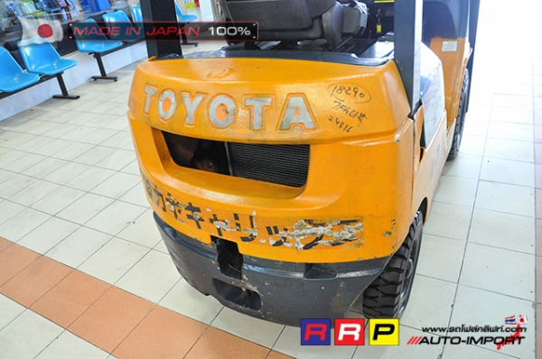 ขายรถโฟล์คลิฟท์มือสอง TOYOTA รุ่น 7FD14-24316 นำเข้าจากประเทศญี่ปุ่น 100\% ไม่เคยใช้งานในไทย