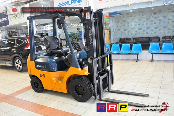 ขายรถโฟล์คลิฟท์มือสอง TOYOTA รุ่น 7FD14-24316 นำเข้าจากประเทศญี่ปุ่น 100\% ไม่เคยใช้งานในไทย