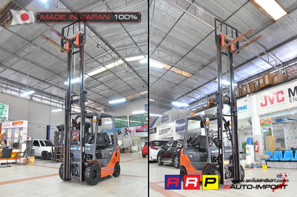 ขายรถโฟล์คลิฟท์มือสอง TOYOTA รุ่น 8FG15-33712 นำเข้าจากประเทศญี่ปุ่น 100\% ไม่เคยใช้งานในไทย