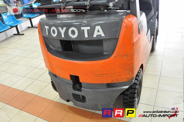 ขายรถโฟล์คลิฟท์มือสอง TOYOTA รุ่น 8FG15-33712 นำเข้าจากประเทศญี่ปุ่น 100\% ไม่เคยใช้งานในไทย
