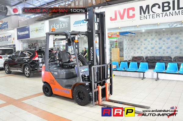 ขายรถโฟล์คลิฟท์มือสอง TOYOTA รุ่น 8FG15-33712 นำเข้าจากประเทศญี่ปุ่น 100\% ไม่เคยใช้งานในไทย