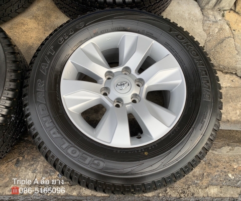 ล้อแม็กป้ายแดง Toyota Revo ขอบ 17 พร้อมยางป้ายแดง 265-65-17 Yokohama ปี 19 สวยกรื๊บ