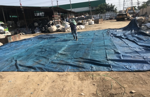 ขายผ้าใบคลุมรถ12*12 เมตร