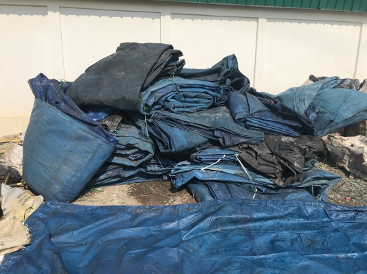 ขายผ้าใบคลุมรถ12*12 เมตร