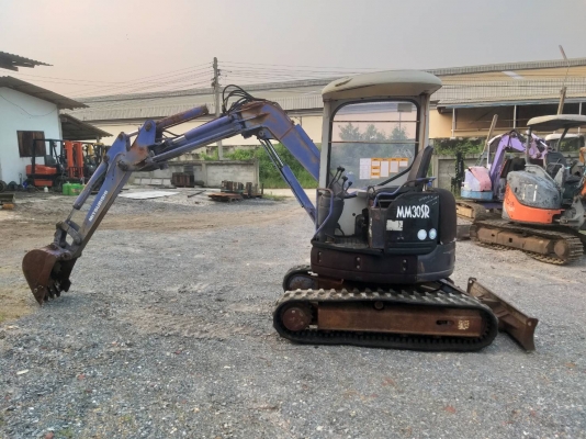 ขายรถแมคโค MITSUBISHI MM30SR แทรคยาง คอนโทรลสั้น บูมออฟเซ็ต ติอต่อ 098-7962549