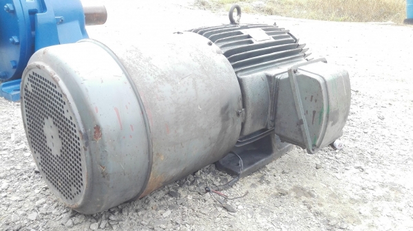 มอเตอร์ไฟฟ้ากำลังรอบช้ามีเบรค_TECO ขนาด 25 HP 6 P 970 RPM 380V มีเบรคในตัว สภาพสวยรอบช้าทอร์คสูงแรงบิดดีวิ่งนิ่มพร้อมใช้