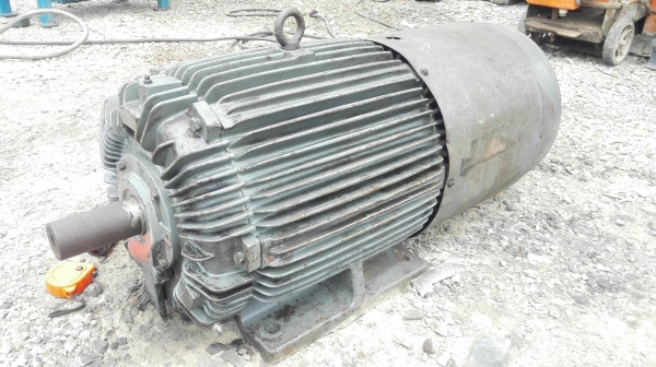มอเตอร์ไฟฟ้ากำลังรอบช้ามีเบรค_TECO ขนาด 25 HP 6 P 970 RPM 380V มีเบรคในตัว สภาพสวยรอบช้าทอร์คสูงแรงบิดดีวิ่งนิ่มพร้อมใช้