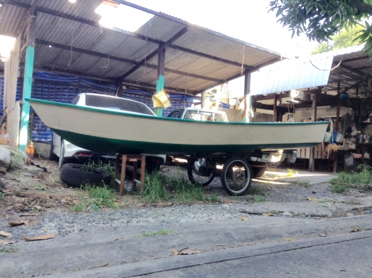 เรือไฟเบอร์ใหม่ ยาว 14 ฟุต กว้าง 1.3 เมตร สูง 0.50 เมตร