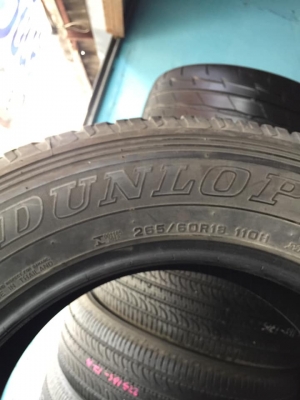 ขายยางดันรอป.265/60/18ปี2117 ดอกยางสวย ใช้ได้อีกนาน โทร0879050181.ส่งได้ครับ