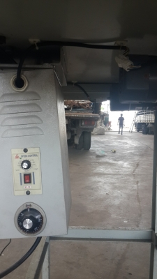 ขายเครื่องเคลือบฉลากพลาสติก มือสอง กึ่งอัตโนมัติ ใบมีดความร้อน ปรับองศา เร่งความเร็วการทำงาน มอเตอร์ได้