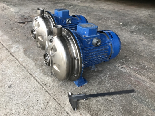 ขายปั๊มน้ำหอยโข่งหัวสแตนเลส Stac 2.5HP. 380V made in Italy สภาพสวย หมุนนิ่ม พร้อมใช้งาน มี 2ตัวครับ ขายปั๊มน้ำหอยโข่งหัวสแตนเลส Stac 2.5HP. 380V made in Italy สภาพสวย หมุนนิ่ม พร้อมใช้งาน มี 2ตัวครับ