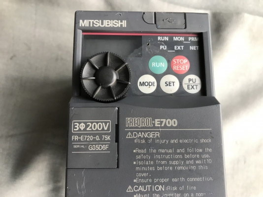 ขาย Inverter ปรับรอบมอเตอร์ Mitsubishi 1HP. 220V made in Japan สภาพสวย ตัดตู้ พร้อมใช้งาน ราคา 1,200 บาทพร้อมส่ง