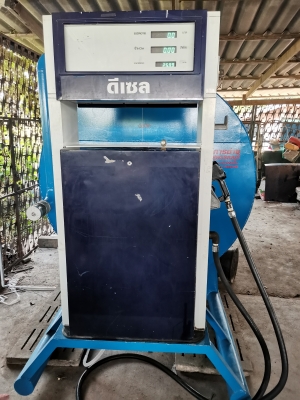 ถังน้ำมันใหม่1000ลิตรเหล็กหนา3ม.พร้อมหัวจ่ายมือ2ตามสภาพ