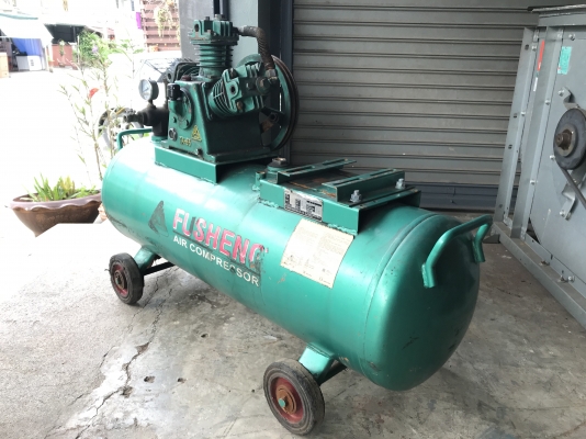 ขายถังปั๊มลม+หัวปั๊มลม Fusheng made in Taiwan ขนาด 105ลิตร ใส่มอเตอร์ 2HP. ใช้งานได้เลย สภาพสวย ปั๊มดูดดี พร้อมใช้งาน