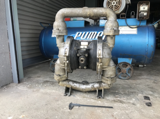ขายปั๊มไดอะแฟรม Air-Flo Pump made in USA. ขนาดท่อ 2 นิ้ว ตัวใหญ่ โครงสร้างอลูมิเนียม สภาพสวย ดูดแรง พร้อมใช้งาน