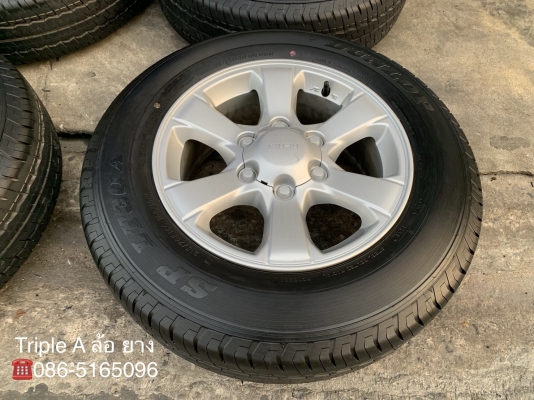 ล้อแม็กป้ายแดง ISUZU D-MAX Blue Power ขอบ 16 พร้อมยางป้ายแดง 215-70-16 Dunlop ปี 19 สวยๆ