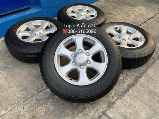 ล้อแม็กป้ายแดง ISUZU D-MAX Blue Power ขอบ 16 พร้อมยางป้ายแดง 215-70-16 Dunlop ปี 19 สวยๆ