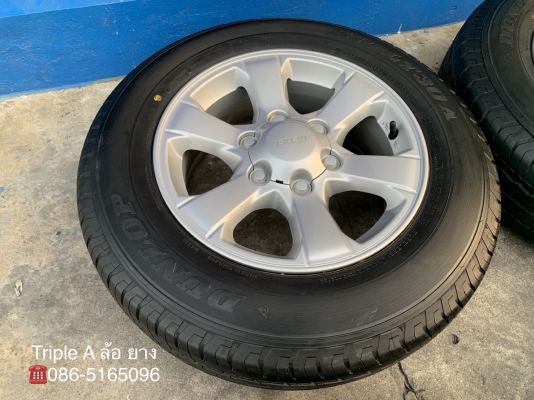 ล้อแม็กป้ายแดง ISUZU D-MAX Blue Power ขอบ 16 พร้อมยางป้ายแดง 215-70-16 Dunlop ปี 19 สวยๆ