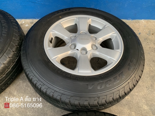 ล้อแม็กป้ายแดง ISUZU D-MAX Blue Power ขอบ 16 พร้อมยางป้ายแดง 215-70-16 Dunlop ปี 19 สวยๆ